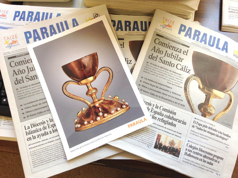PARAULA regala una lámina conmemorativa del Santo Cáliz a tamaño real con motivo del Año Jubilar Eucarístico En un número extraordinario