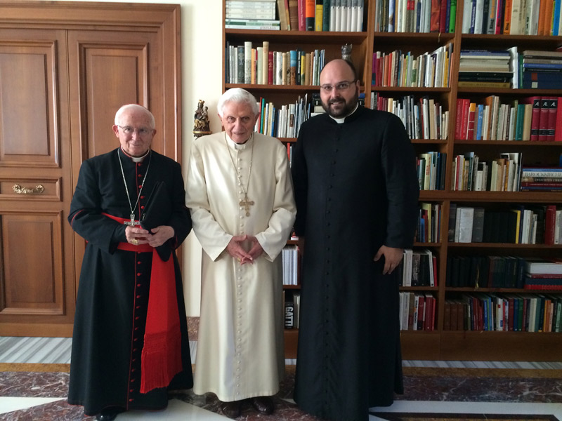 El Cardenal, con los dos papas Se trató de dos audiencias privadas con cada uno de los pontífices.