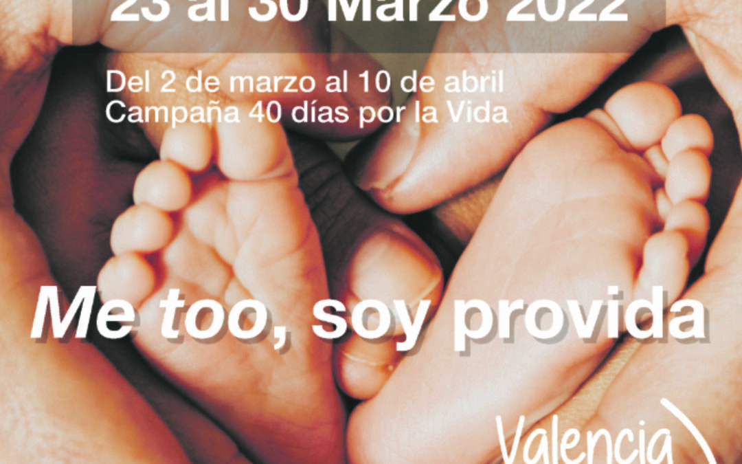 Del 23 al 30 de marzo, Semana por la Vida en Valencia El sábado 26, misa con bendición de embarazadas en la Seo