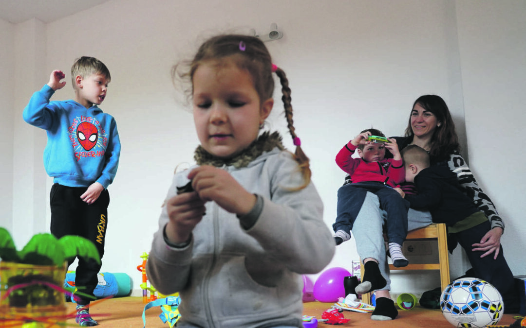 La casa de ejercicios la Purísima de Alaquàs, hogar de cien ucranianos Gestionada por la fundación Amigó en ella se encuentran familias con niños